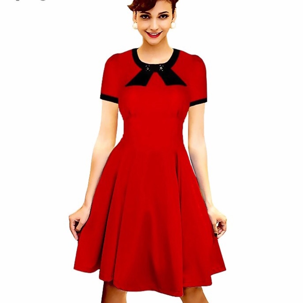 Red vintage dress